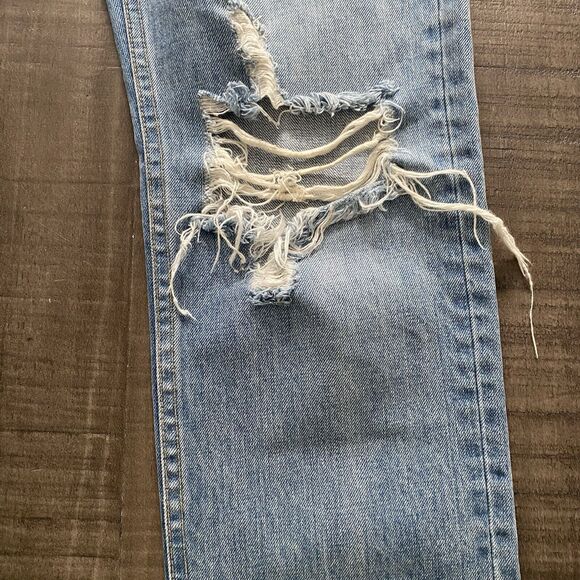 Rag & Bone Women’s Wide Leg Crop Distressed Jeans In Shaker Wash‎ Size 25 - Picture 8 of 15